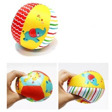 12개월 던지고 물고 딸랑이 안전 동물그림 폭신공 교감놀이 어린이장난감 굴리기 소풍, 칼라