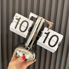 셀렉트하루 레트로 탁상 플립 시계 홈카페 감성 인테리어 소품, 8inch, 싱글 풋 화이트 12시간