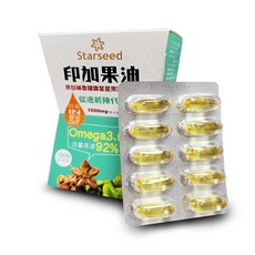 Starseed 印加果油軟膠囊 Omega3含量高達92%, 30個, 1.4ml