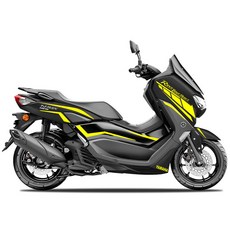 NMAX 125 155 전용 휠 스티커 반사 데칼 방수 튜닝 스티커 세트, 1개, 9_형광 옐로우