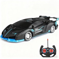 ANYOU RC카 충전 무선 고속 RC카 레이싱, 1개, 블랙 람보르기니
