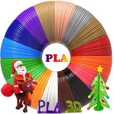 3D 프린팅 펜 컬러 PLA 필라멘트 입체 젤 아트 공예 재료 5M 10색 (A1744)