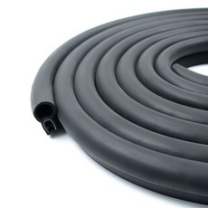 SEAMETAL 업그레이드 자동차 문콕방지 몰딩 도어 가드 U형스테인리스 고무 충격완화, 1개, 블랙