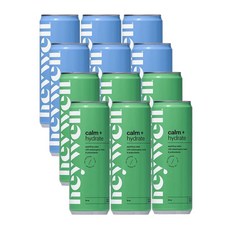 Heywell Sparkling Adaptogenic 트라이얼 팩 355ml12액량 온스 6팩 - GMO 프리 비건 글루텐 유제품 [호환], Calm 버라이어티 팩, 355ml