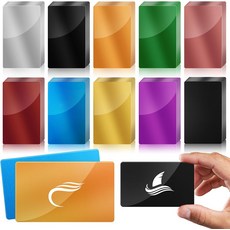 웨파미티 100개 금속 각인 블랭크 알루미늄 시트 명함 다용도 DIY 기프트 카드 86 x 54 0.21mm 블랙, Red