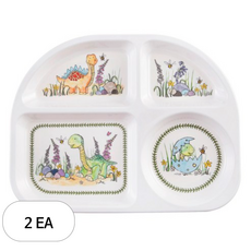 포트메리온 미니메리온 공룡 식판, 오렌지 + 그린, 2개