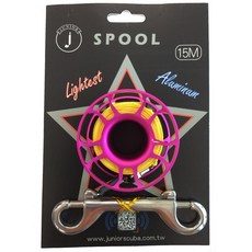 游龍潛水 JUNIOR SPOOL 高級鋁製迷你噴砂捲軸, 紫紅色
