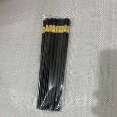 DFMEI 合金筷子防滑家用耐高溫家庭裝合金筷餐具酒店公筷消毒筷, 1個, 如圖, 24CM袋裝