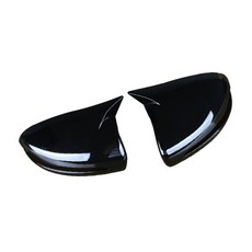 亮光黑後視鏡保護罩 倒車鏡裝飾蓋 覆蓋式黏貼 適用於 15-21 W205 GLA GLB GLC, 1個