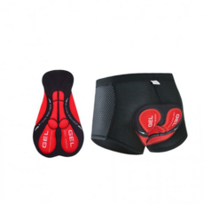 루체트리 이너웨어 남성용 사이클 메쉬 쿠션 팬츠 자전거 라이딩 속바지 실리콘 패드 레드블랙 3XL 언더웨어