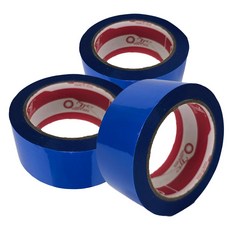 링비츠 박스 포장 컬러 테이프 더블 75m, 3개, 진블루