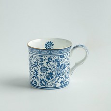 멕시코 머그컵 바퀴달린집 배두나컵 커플 황금패턴 사무실 포르투갈그릇 메이플 캠핑 대용량, 1개