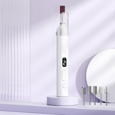 美甲烤漆燈二合一美甲打磨手持烤燈卸甲便攜多功能美甲磨甲器, 1個, 白色英文:如圖