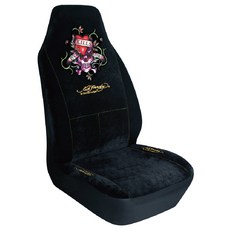 Ed Hardy 汽車座套, 黑色, 1個, 保暖