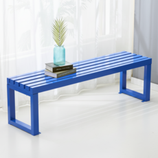 피피포피 컬러 야외벤치 실내벤치 공원 정원 철제 카페 대기 의자 놀이터 벤치의자, 블루