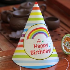 고깔모자 무지개 생일파티모자 yss+5926ge