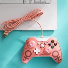 SANC 有線控制器 適用於 Xbox360/PC, 1個, 新款N1粉色有線控制器
