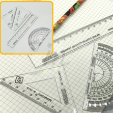 꿀이맘 각도기 자 세트 60도삼각자