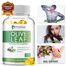 Pslalae 橄欖葉萃取 750mg 膠囊 20% Oleuropein 純素 無基因改造, 120組