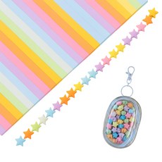 이브유 별접기 종이접기 색종이 별모양 키링만들기 DIY, 1350개, 파스텔10색