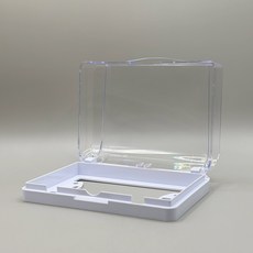 透明橫式插座防水插座盒 防潑水防塵防潮 開關保護蓋板, 1個, 透明白（需鎖螺絲固定，無附螺絲）