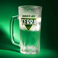 테라 맥주잔 핸들 유리컵 300cc 손흥민맥주 얼음맥주잔 하이트진로, 1개