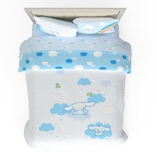 Franco 아동 침구 부드러운 이불 시트 베개 커버 세트 5피스 트윈 사이즈용 LOL 서프라이즈 251844, Blue - Cinnamoroll