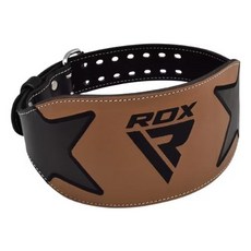 【神拳阿凱】RDX 英國 WBL-6EB 牛皮 舉重型 重訓腰帶 咖啡色 6吋寬, S