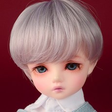 돌모아 구체관절인형 가발 USD 26cm 스타일링 숏컷 바이올렛 그레이 (6-7) Zeke Short Cut Wig (VL Gray), 1개