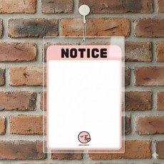 NOTICE15 걸이형 아크릴 메모보드 알림 게시판 210x300mm 화이트판, 상세페이지 참조
