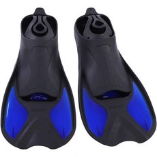 수영 핀 다이빙 오픈 힐 스노클 경량 남성 여성 풋 프리다이빙 초보자 프로 블루 1912670, Large