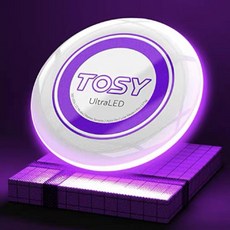 원반 던지기 LED 아웃도어 스포츠 후광 연습 야외 운동회, 화이트디스크+퍼플