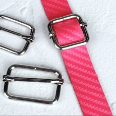 끈조절클립 가방끈 부자재 20mm 2P 고정 벨트 조절기, 1개, 흑니켈 02364478