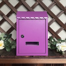 歐式別墅信箱 庭院掛牆郵箱 室外防雨壁掛信箱 多色可選 堅固耐用 限時優惠, 紫色