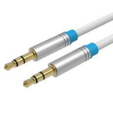 3.5mm aux 오디오 케이블 옥스선 차량용 억스선 aux케이블, P360_1M, 화이트