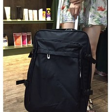 바퀴달린 가방 수납 초경량 롤링가방 검은색 책가방 레드 비지니스 20인치, 1개, C. 대기의 블랙