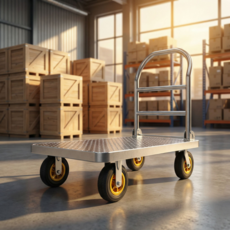 미스티 올스틸 접이식 운반카트 대차 구르마 강철판 무소음바퀴, 중형 구르마 71cm*43cm, 1개