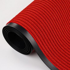 현관문 입구 방수 미끄럼방지 발매트 주방용 흡수 발판, 1개, 브라이트레드