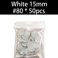 새로운 ~ 화이트 샌딩 페이퍼 50/pcs 페디큐어 풋 케어 도구 15mm 네일 드릴 비트 디스크 살롱 Calluse 교, 04 15mm  80 50pcs