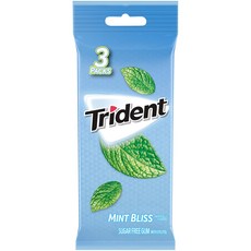 트라이던트 무설탕 껌 민트 블리스 맛 3팩 (총 42조각) Trident Sugar Free Gum Mint Bliss Flavor 3 Packs (42 Pieces Tot, 1개