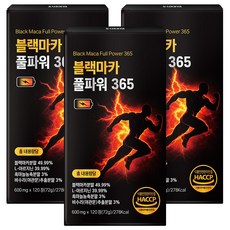 [정품] 블랙마카 아르기닌 풀파워 365, 3개, 120정