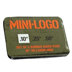 Mini Logo . 25.4cm(10인치) 고무 스케이트보드 라이저 패드 - 2팩, Mini Logo . 25.4cm(10인치) 고무 스케