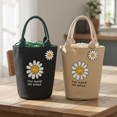 보온 보냉 도시락 가방 이유식 런치백 보냉백 L9C, L9C 데이지 보냉백 블랙