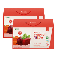 즙과사전 유기농 NFC ABC주스 착즙원액 사과 비트 당근 80ml 60팩(총 2박스), 60개