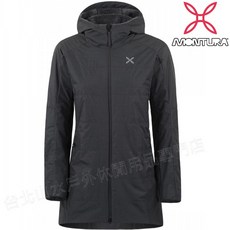 MONTURA Badia Long女款防水蠶絲保暖長版連帽外套 MTJAD70W 92 深灰