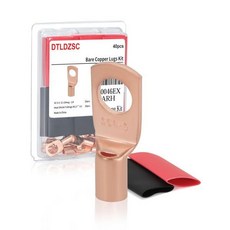 두꺼운 구리 전선 러그 20Pc 베어 구리 게이지 12-10Awg-14M6 링 헤비 듀티 배터리 케이블 러그 링 단자 커넥터 끝에 20Pc 31 열수축 튜브 정렬 키트 포함, 12-10Awg-1/4"(M6)Ring, Bare Copper