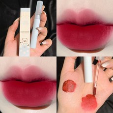 립글로스 다크 브라운 립스틱 매트 펑크 섹시한 쿨 톤 오래 지속되는 논스틱 컵 리퀴드 립 머드 메이크업 화장품, 1개
