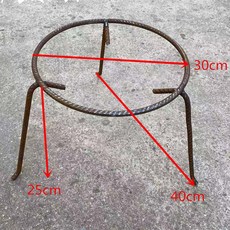 삼발이 화덕 바베큐 그릴 링 화로대 받침대 원형 거치대 20 (타입 싱글 냄비 낮은 삼각형 받침대, 1개, E_중공 삼각대 대형 입구 30cm 높이 25cm