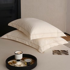 高支棉牀笠組 雙人牀單被套枕套 新疆長絨棉 純色簡約 酒店風格寢具 透氣親膚+雅米+枕套一對 48x74cm, 雅米
