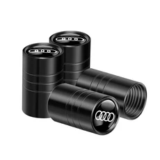 A3 A4 B8 8P B9 8V A5 RS A1 A2 A6 C7 Q5 Q7 용 자동차 메탈 로고 휠 에어 밸브 캡 어 먼지 커버, 01 Audi JS-Bla